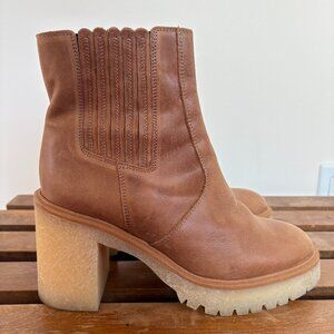 Free People Tan Heeled Boots